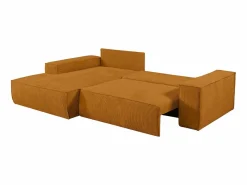 Sofá cama rinconera izquierda de pana AMELIA^Vente-unique Sale