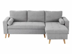 Sofá cama rinconera reversible de tela con arcón KORI^Vente-unique Online