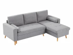 Sofá cama rinconera reversible de tela con arcón KORI^Vente-unique Online