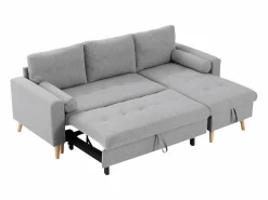 Sofá cama rinconera reversible de tela con arcón KORI^Vente-unique Online