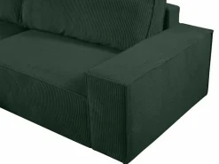 Vente-unique Todos Los Sofás|Sofá De Terciopelo|Sofá cama rinconera terciopelo canalé AMELIA - Ángulo izquierdo