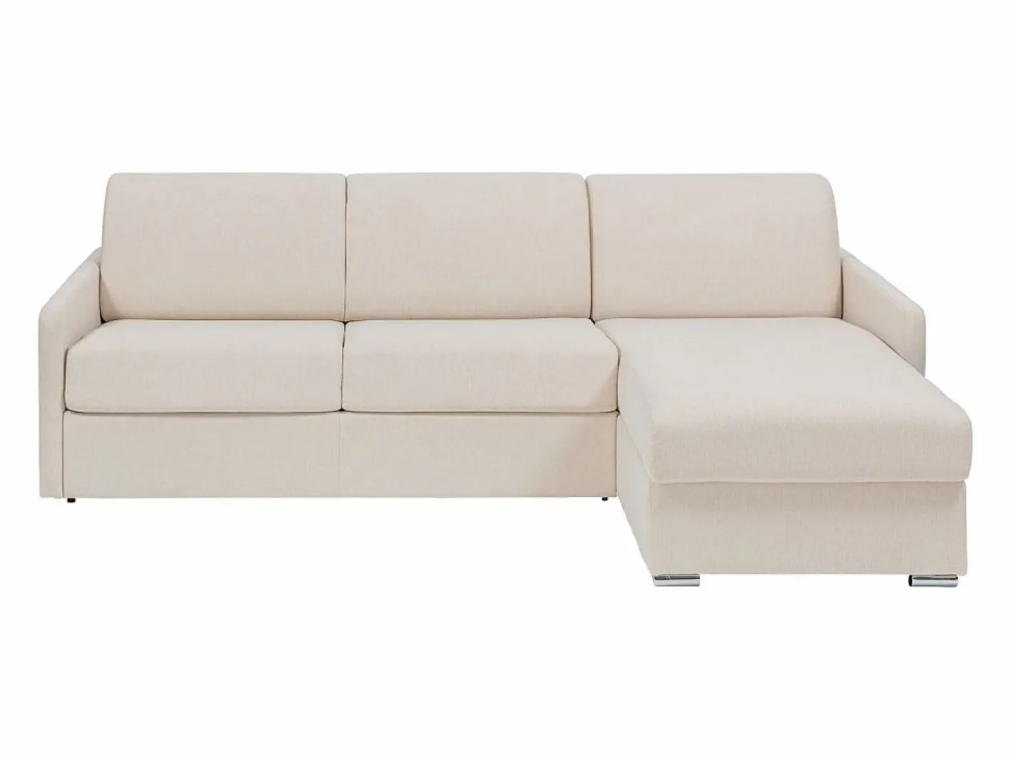 Vente-unique Sofás Y Sillones|Sofá De Tela|Sofá cama rinconera tipo italiano de tela cama de 160 cm lamas de 18 cm CALIFE