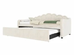 Sofá cama 90x200/180x200 cm - con cama nido - con banda luminosa LED - terciopelo - (colchón no incluido)^ModernLuxe Clearance