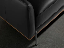 Angel Cerda Sofá chaise longue derecha piel 6197 Negro Clearance