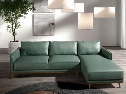 Angel Cerda Sofá De Piel|Sofá chaise longue derecha piel 6199