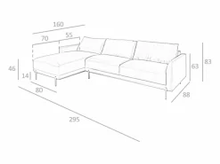 Angel Cerda Sofá De Piel|Sofá chaise longue izquierda piel 6198