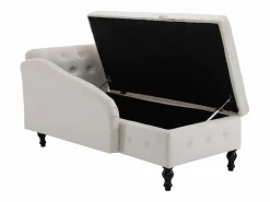 Sofá chaise longue para salón - 144 x 62 x 69 cm - con almacenamiento + cojines + reposabrazos derecho - terciopelo -^Merax Hot