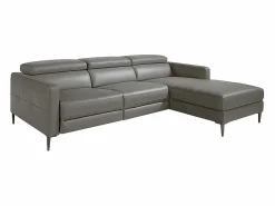Sofá chaise longue relax derecha piel gris oscuro 6126^Angel Cerda Outlet