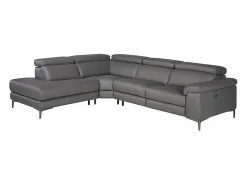 Angel Cerda Sofá chaise longue relax izquierda piel gris oscuro 6112 Beige Outlet