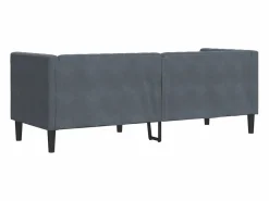 Clicnbuy Sofás Chesterfield|Sofá Chesterfield 3 plazas con cojines terciopelo oscuro