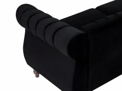 Sofá chesterfield 3 plazas de terciopelo TRUMBO^Vente-unique New