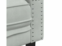 Sofá Chesterfield 2 plazas con cojines terciopelo claro^vidaxl Sale