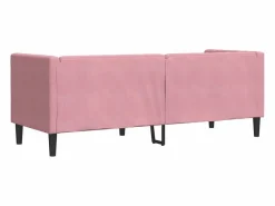 Sofá Chesterfield 3 plazas con cojines terciopelo^Clicnbuy Discount