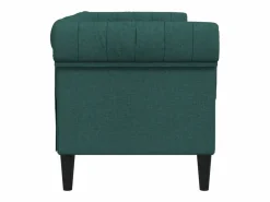Clicnbuy Sofá Chesterfield de 2 plazas tela oscuro Verde Outlet