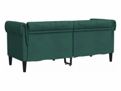 Clicnbuy Sofá Chesterfield de 2 plazas tela oscuro Verde Outlet