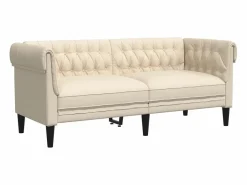 Clicnbuy Sofás Chesterfield|Sofá chesterfield de 2 plazas tela