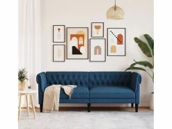 Clicnbuy Sofás Chesterfield|Sofá Chesterfield de 3 plazas tela