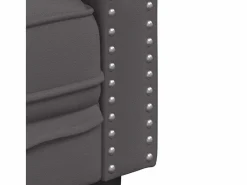 Clicnbuy Sofá Chesterfield de 3 plazas cuero artificial Gris Hot