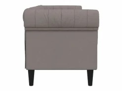 Clicnbuy Sofá Chesterfield de 3 plazas tela gris taupe Topo Hot