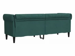 Clicnbuy Sofás Chesterfield|Sofá Chesterfield de 3 plazas tela oscuro