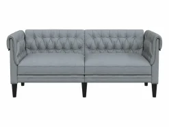 Clicnbuy Sofás Chesterfield|Sofá Chesterfield de 2 plazas tela claro