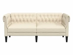 Sofá Chesterfield de 2 plazas lino^vidaxl Discount