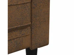 vidaxl Sofás Chesterfield|Sofá Chesterfield de 3 plazas tela marrón