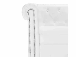 Clicnbuy Sofá Chesterfield en forma L cuero artificial Blanco Best