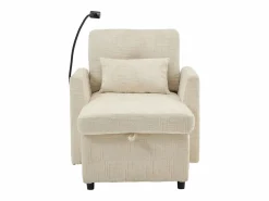 Hauss Spole Sofá con 2 bolsillos laterales y espacio de almacenamiento - Tela de chenilla - Beige Sale