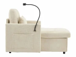 Hauss Spole Sofá con 2 bolsillos laterales y espacio de almacenamiento - Tela de chenilla - Beige Sale