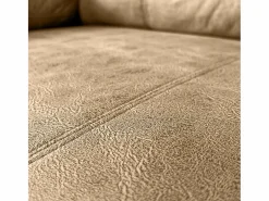 Sofá con Chaiselongue Reversible Color Piedra, Asientos Extensibles y Arcón, 291x160x104 cm, Tapizado en Tela Marru00f3n Clearance