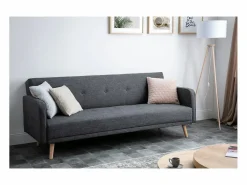 Miliboo Sofá convertible 3 plazas diseño escandinavo oscuro ULLA Gris Sale