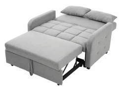 Hauss Spole Sofá - 2 Plazas|Sofá De Tela|Sofá convertible de 2 plazas con respaldo regulable y 2 cojines - Tejido de lino
