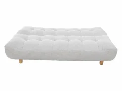 Miliboo Sofá convertible diseño escandinavo y roble YUMI Gris Hot