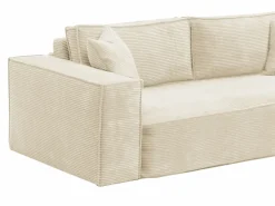 Sofá convertible express AMELIA de 4 plazas en pana , 160 cm, colchón viscoelástico de 13 cm^Vente-unique New