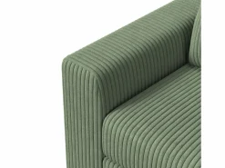 Sofá Escandinavo|Sofá Vintage|Sofá convertible express de 2 plazas en tela - con taburete con almacenaje - sofá esquinero de pana con otomana - moderno y cómodo