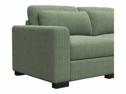 Sofá Escandinavo|Sofá Vintage|Sofá convertible express de 2 plazas en tela - con taburete con almacenaje - sofá esquinero de pana con otomana - moderno y cómodo