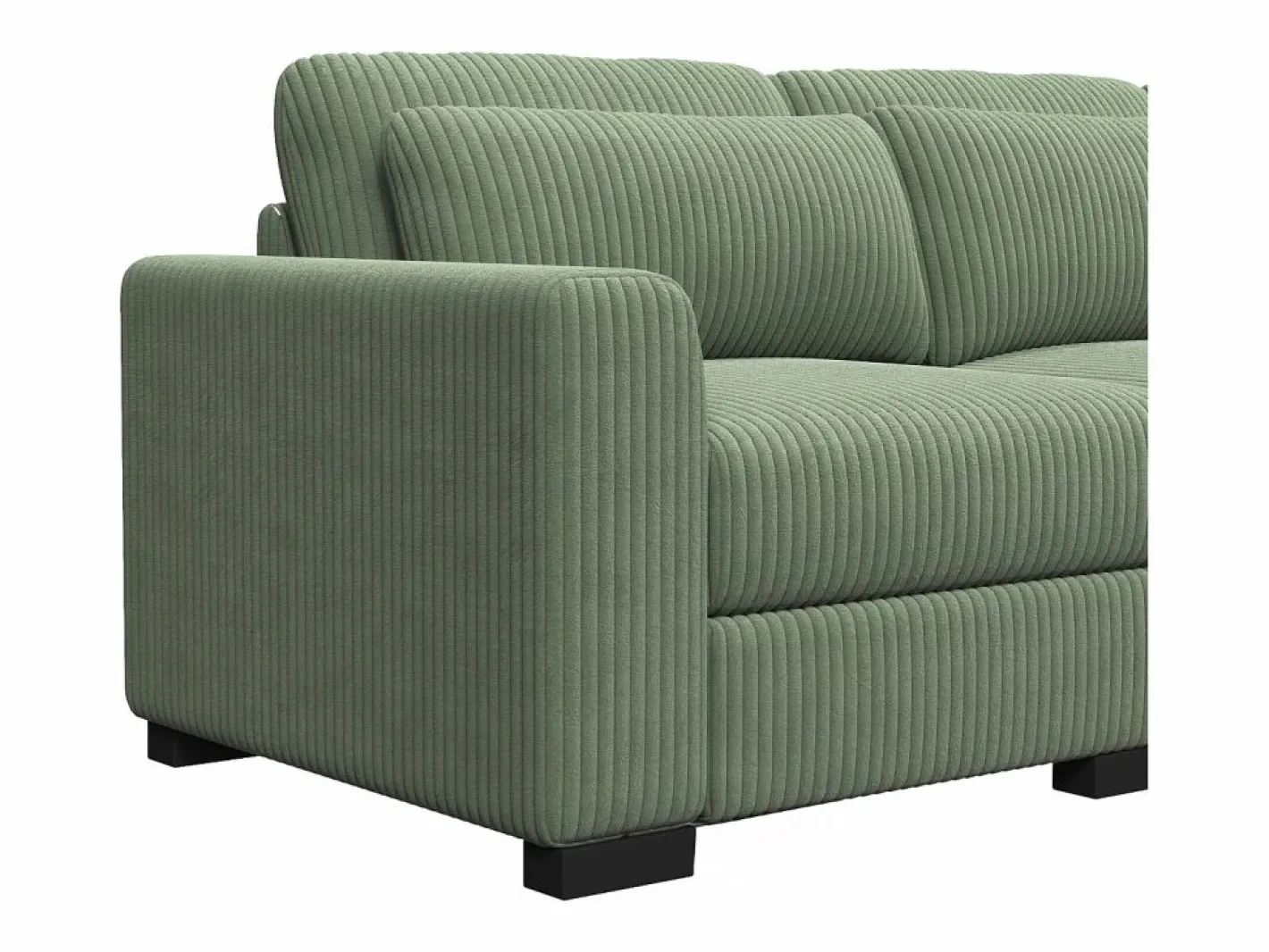 Sofá Escandinavo|Sofá Vintage|Sofá convertible express de 2 plazas en tela - con taburete con almacenaje - sofá esquinero de pana con otomana - moderno y cómodo