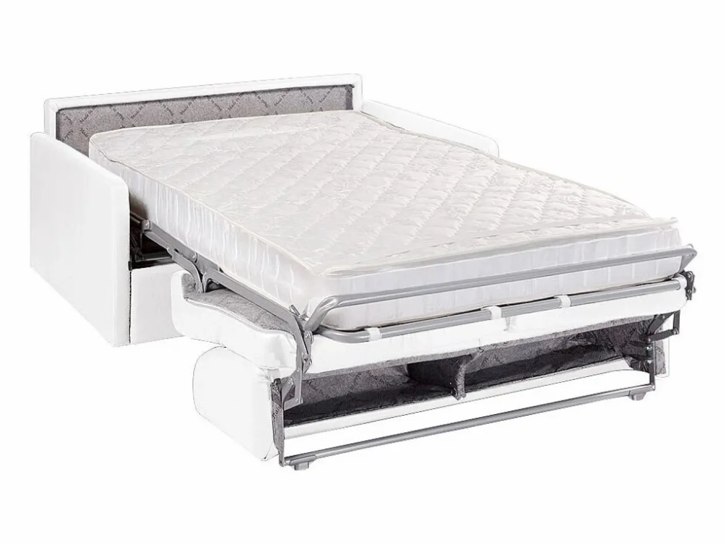 Vente-unique Sofás De Piel Sintética|Sofá convertible exprés polipiel asiento viscoelástico 140 cm colchón 18 cm CALIFE