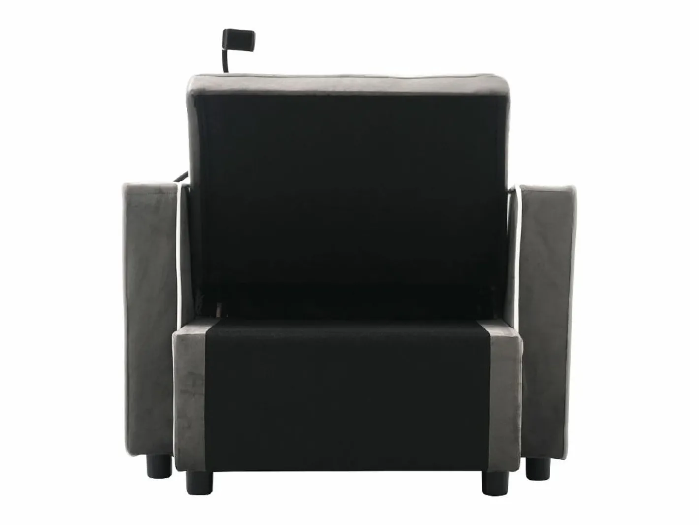 OKWISH Sofá Cama|Sofá convertible individual de terciopelo oscuro con soporte para teléfono y portavasos, ideal para salón y dormitorio