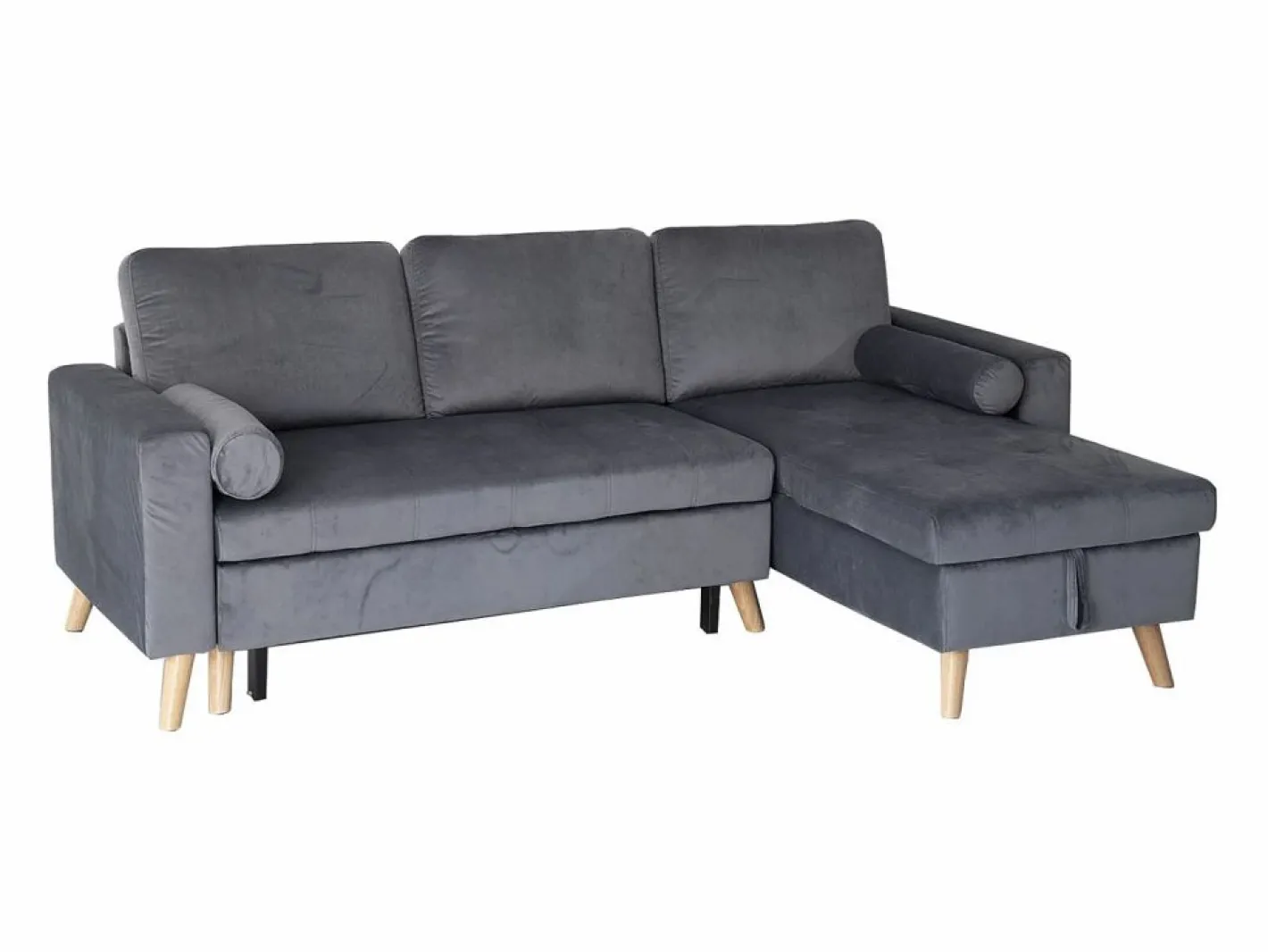Sofá convertible JAMES 3 plazas en terciopelo^Happy Garden Sale