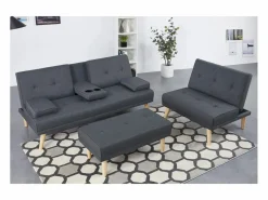 Concept-Usine Sofá convertible, modulable 5 plazas de tela STOCKHOLM Gris Online