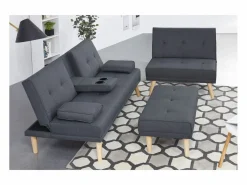 Concept-Usine Sofá convertible, modulable 5 plazas de tela STOCKHOLM Gris Online