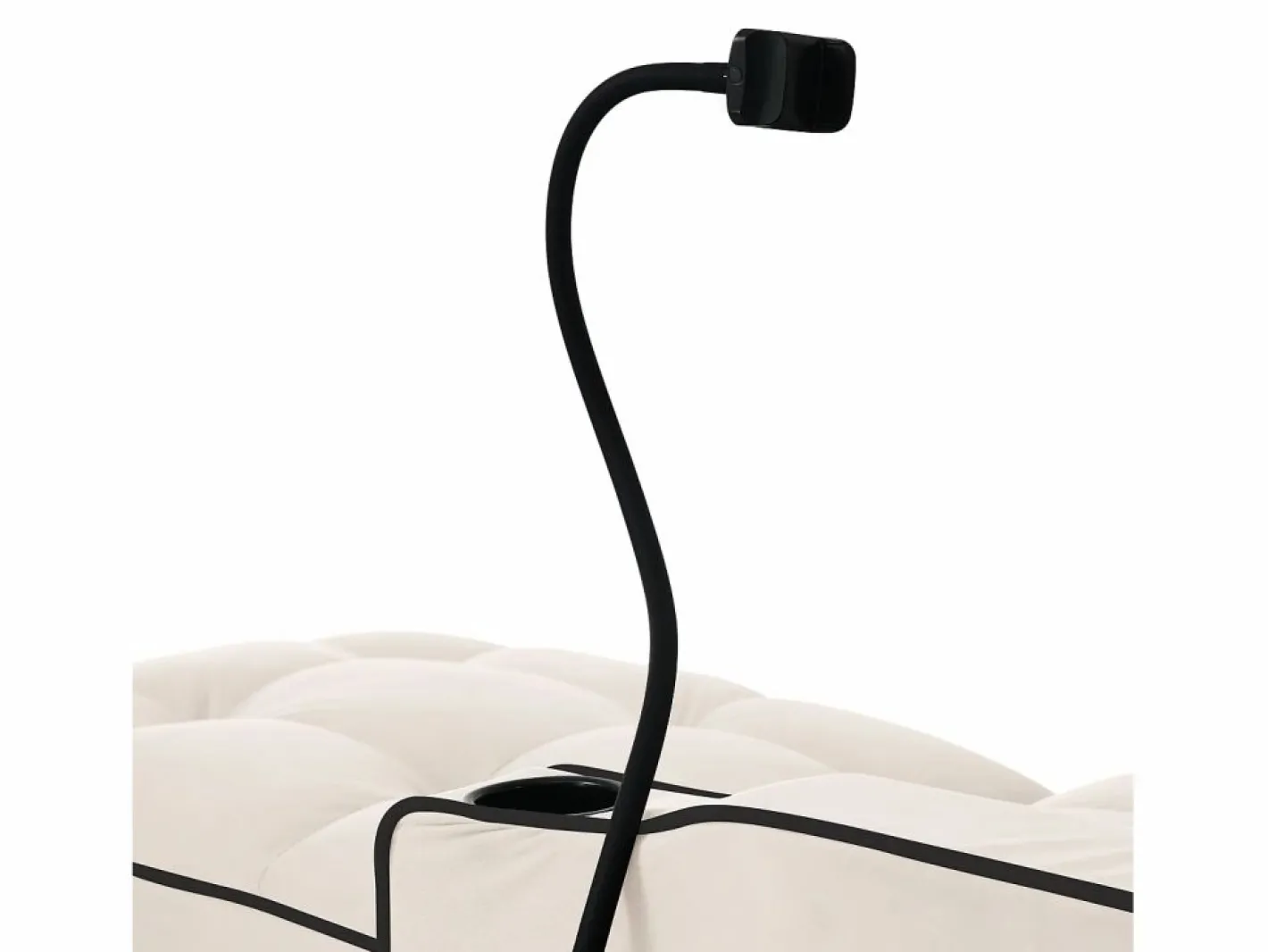 Sofá de 1 plaza - Sillón con portavasos y soporte para teléfono - terciopelo^ Discount