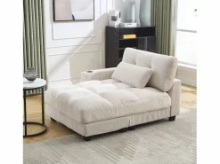 Sofá de 1 plaza con reposabrazos - Sofá relax con 2 portavasos y bolsillos laterales - pana^ Discount
