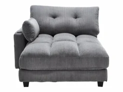 Sofá de 1 plaza con reposabrazos - Sofá relax con 2 portavasos y bolsillos laterales - pana Gris Online