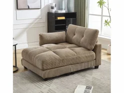 Sofá de 1 plaza con reposabrazos - Sofá relax con 2 portavasos y bolsillos laterales - pana^ Clearance
