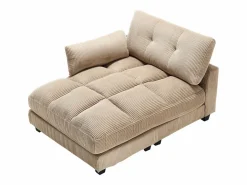 Sofá de 1 plaza con reposabrazos - Sofá relax con 2 portavasos y bolsillos laterales - pana^ Clearance