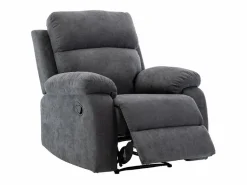 Vente-unique Sofá de 3 plazas, 2 plazas + sillón tela gris TOLZANO Gris antracita Outlet