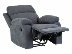 Vente-unique Sofá de 3 plazas, 2 plazas + sillón tela gris TOLZANO Gris antracita Outlet